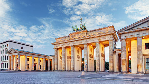 Berlin, brandenburg at sunrise, Germany Berlin, brandenburg at sunrise, Germany brandenburg gate stock pictures, royalty-free photos & images