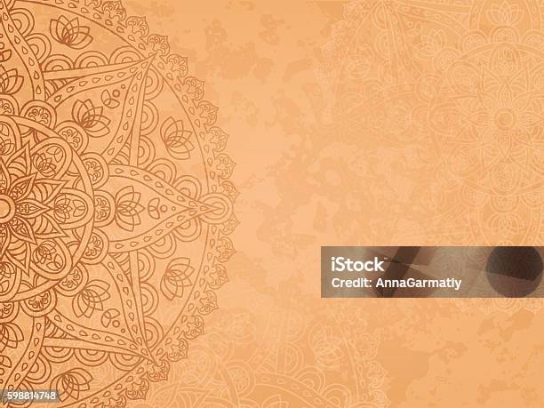 Mandala Retro Hintergrund Stock Vektor Art und mehr Bilder von Indische Kultur - Indische Kultur, Bildhintergrund, Mandala