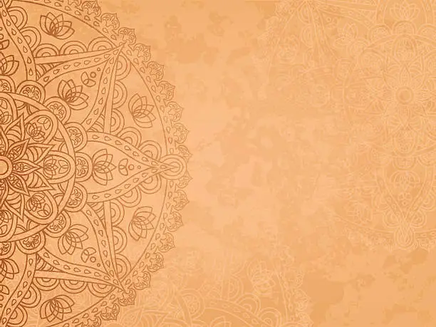Vector illustration of Mandala retro background
