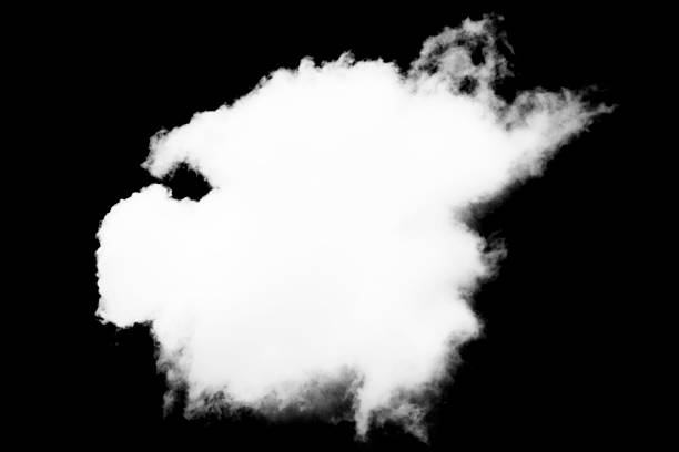 istock cloud and smoke isolated on black, background and texture 598814970