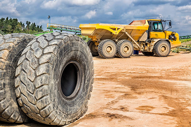 istock Yellow large dump truck 598815588