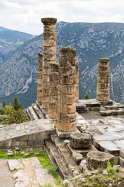 istock remaining columns of the Temple of Apollo, Delphi, Greece 598816552