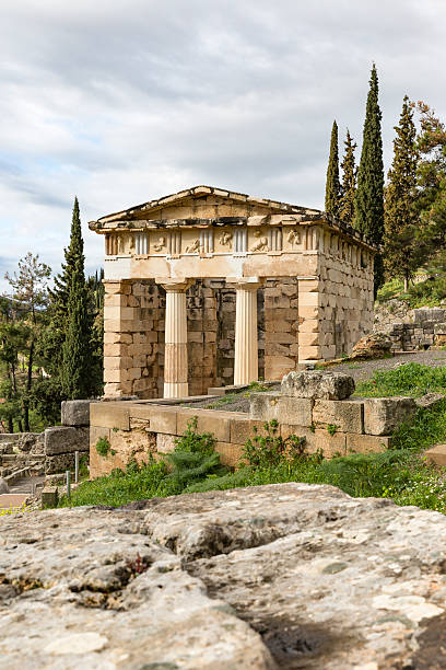 istock Athenian Treasury in Delphi,Greece 598816736