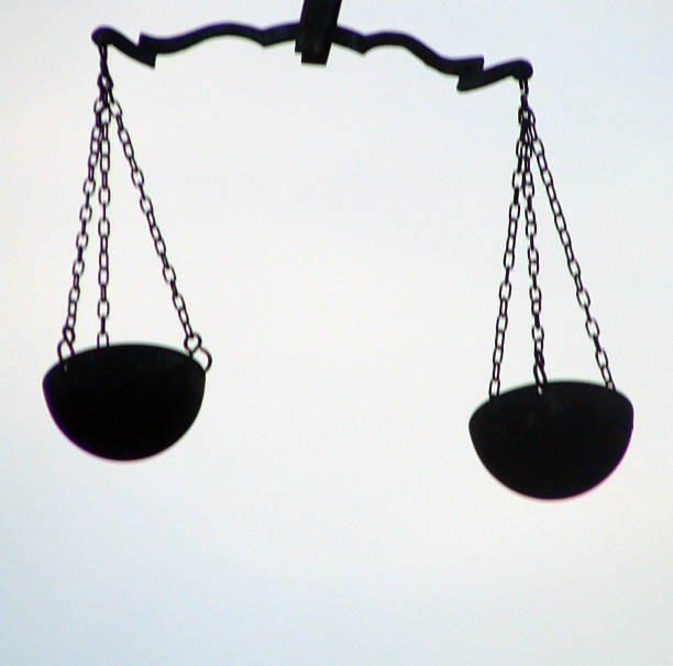 istock Scene Of Summer Sky And Justice Weight Scale 598817846
