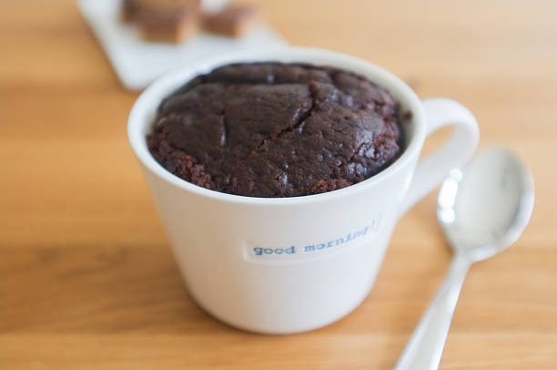 Close up of baked dessert in cup