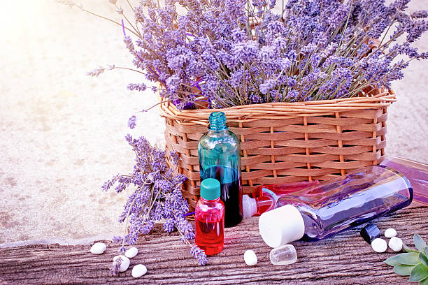 istock Lavender oil and spa stones 598819918