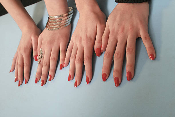 istock Long girls fingers 598820238