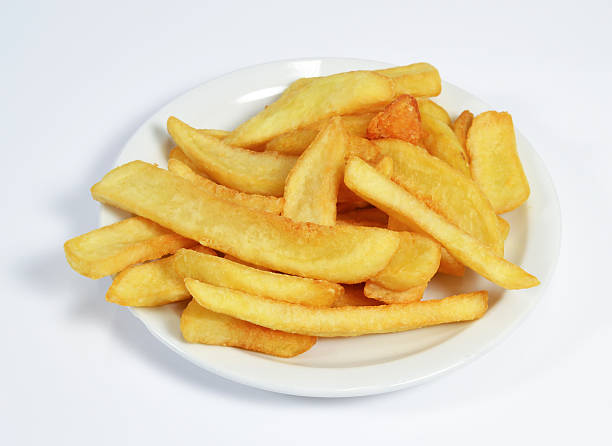 istock Plate with french fries. 598822682