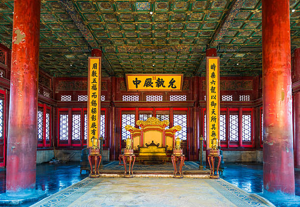 istock Chinese emperor's throne in Forbidden City 598824664