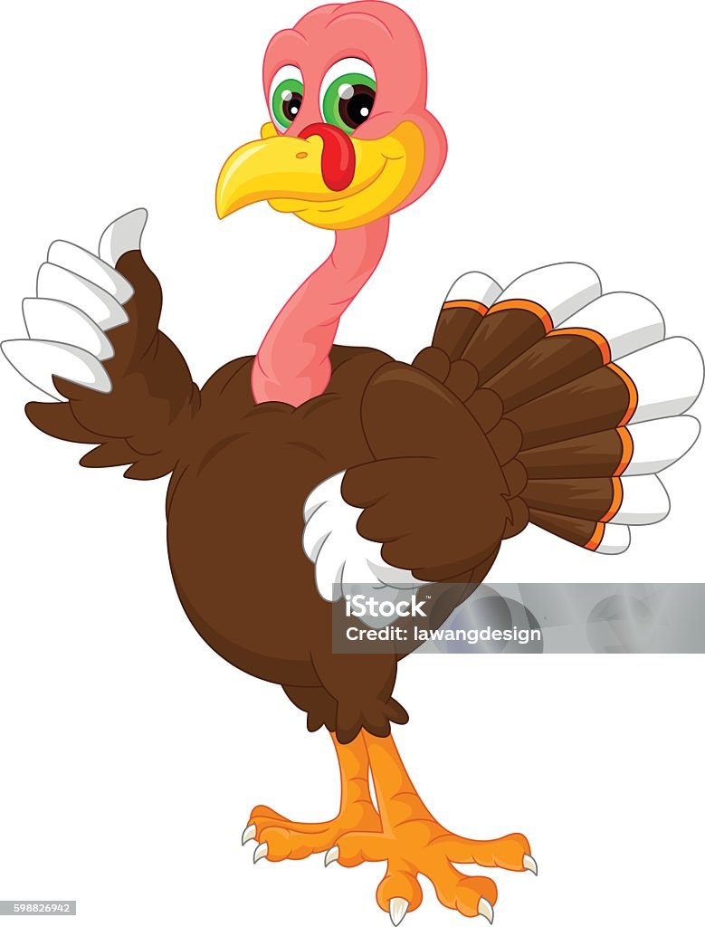 Cute Turkey Cartoon Stock Illustration - Download Image Now - Agriculture,  American Culture, Animal - iStock