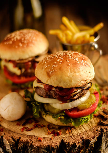 istock Homemade hamburger with lettuce and cheese. 598827270
