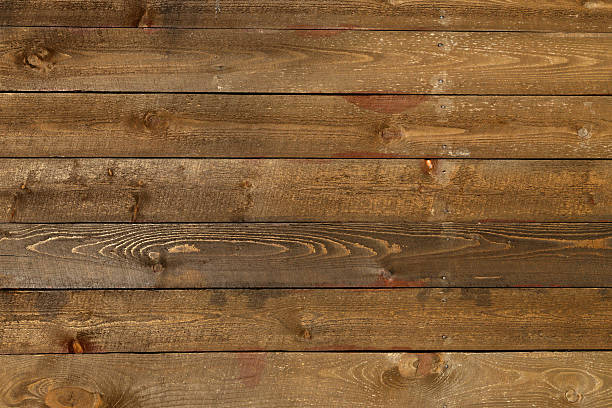 деревянные доски фон с узлами и гвоздь отверстия - wood rustic close up nail стоковые фото и изображения