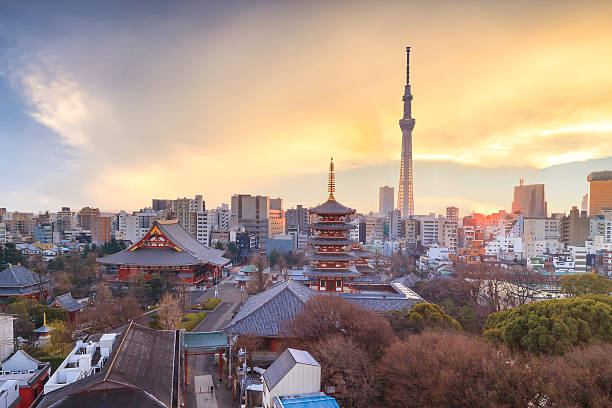 istock View of Tokyo skyline at sunset 598915298