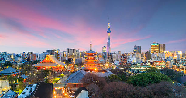 istock View of Tokyo skyline at sunset 598916670
