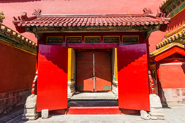 istock oriental red gate inside Beijing Forbidden City, China 598918446