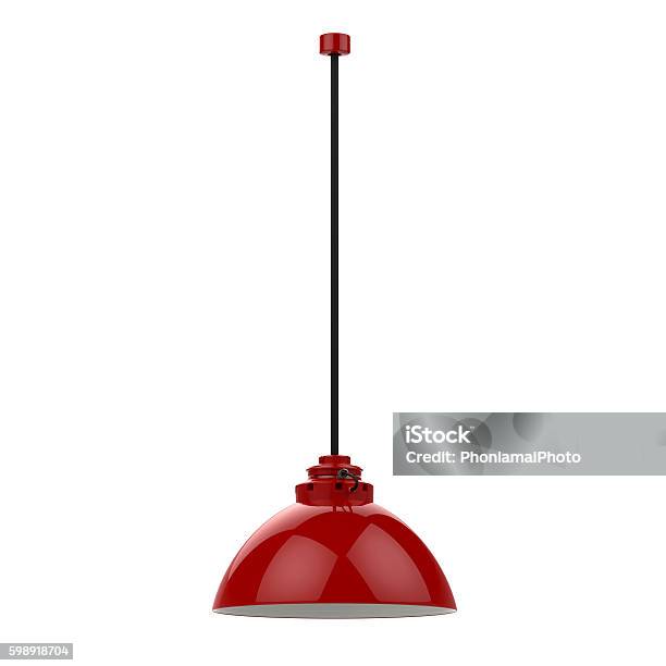 Photo libre de droit de Lampe Suspendue banque d'images et plus d'images libres de droit de Lampe électrique - Lampe électrique, Pendentif, Rouge