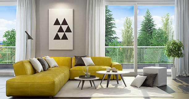 istock Fresh and modern style living room interior 598928442