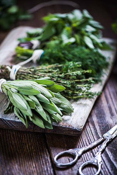 istock Bunch of fresh herbs from garden 598930336