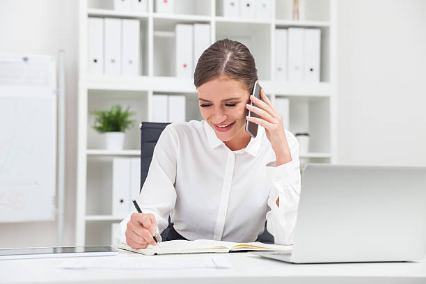 istock Businesswoman on phone 598932140