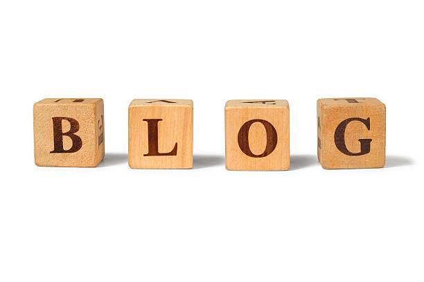 istock Wooden blocks with BLOG 598933428