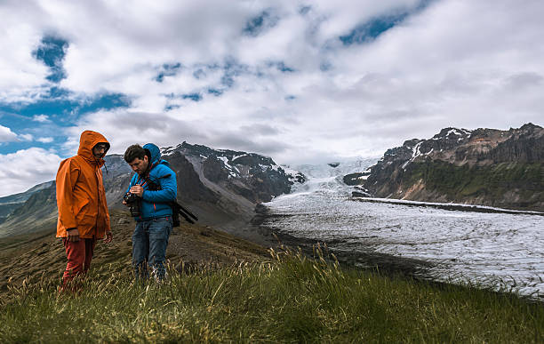 istock Photographers on Skaftafell glacier in Iceland 598935330