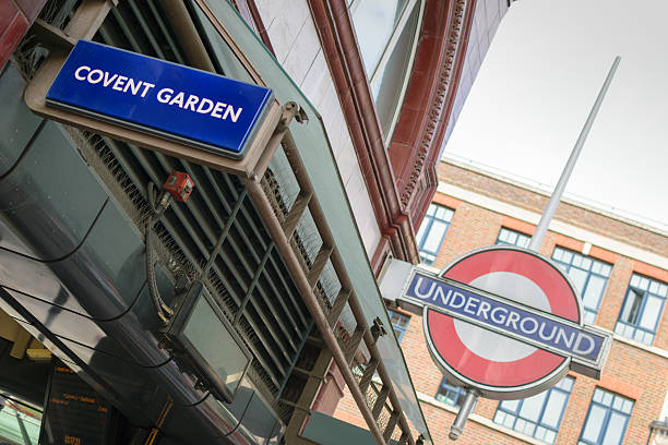 Covent Garden tube station sign stock photo