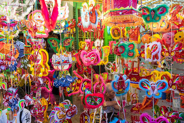 istock Lanterns and toys hanging 598950518