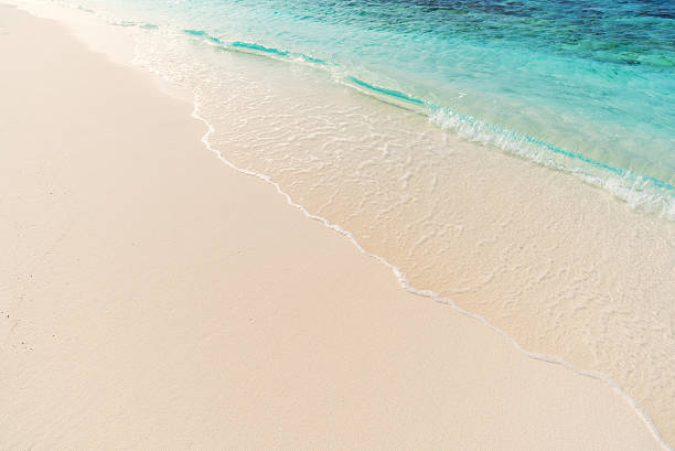 istock Beach sand and sea waves 598950520