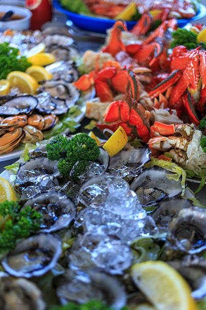 Seafood on display
