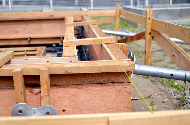 kontinuierliches fundament - formworks stock-fotos und bilder