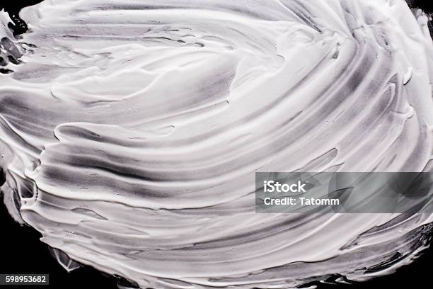 Shave Foam Or Cream Isolated On Black Background Stock Photo - Download Image Now - Shaving Cream, Black Color, Textured