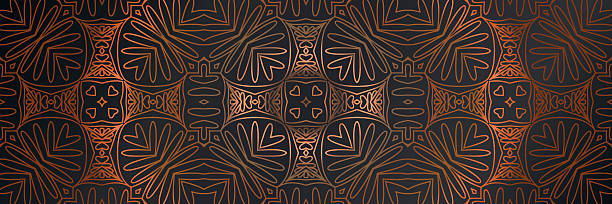 ilustraciones, imágenes clip art, dibujos animados e iconos de stock de abstracto vintage floral calado bronce color decoración elemento de diseño - silk bronze brown backgrounds