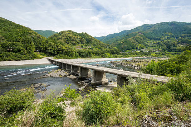 istock Hage Low Water Crossing (Kochi Prefecture Shimanto) in Japan 598956656