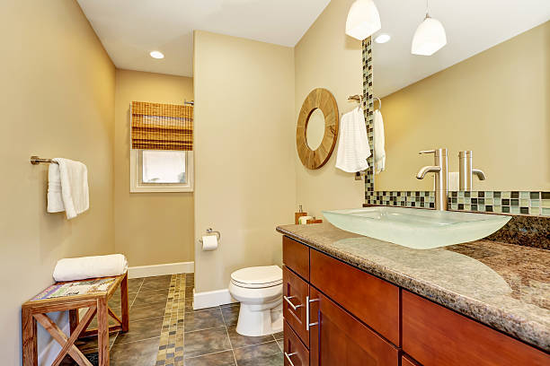 istock Beautifully renovated craftsman style home bathroom 598960244