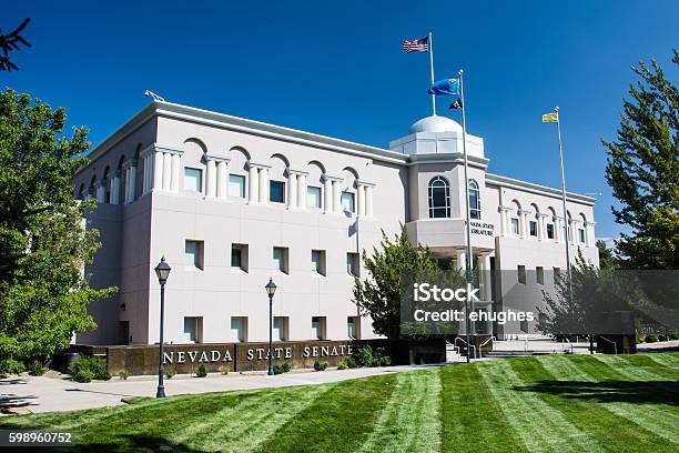 Nevada State Senate Building Stock Photo - Download Image Now - Carson City, Nevada, Flag