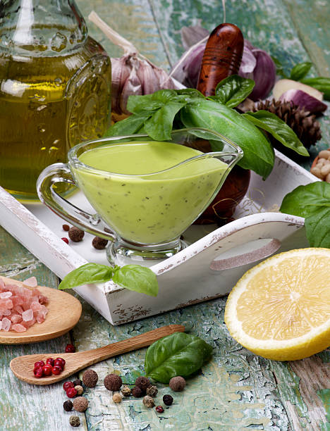 istock Fresh Pesto Sauce 598961086