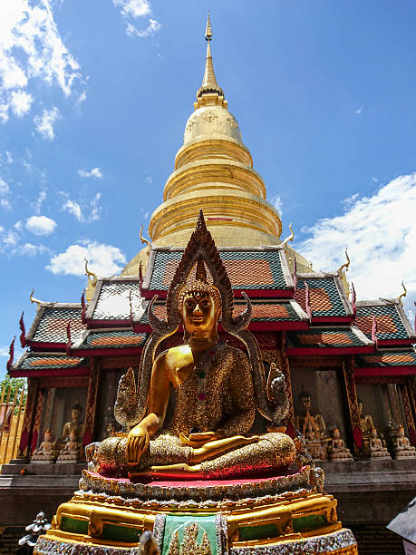 Wat Phra That Haripunchai temple in Lamphun, Northeren Thailand.