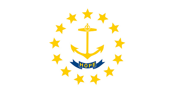 Rhode Island flag, US State Flag, USA