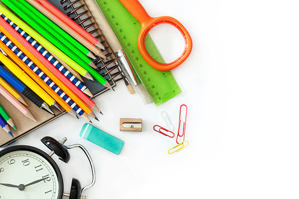 istock School supplies on white background 599102438