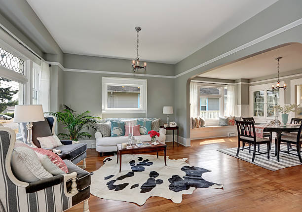 istock Elegant gray living room with nice interior design 599103988