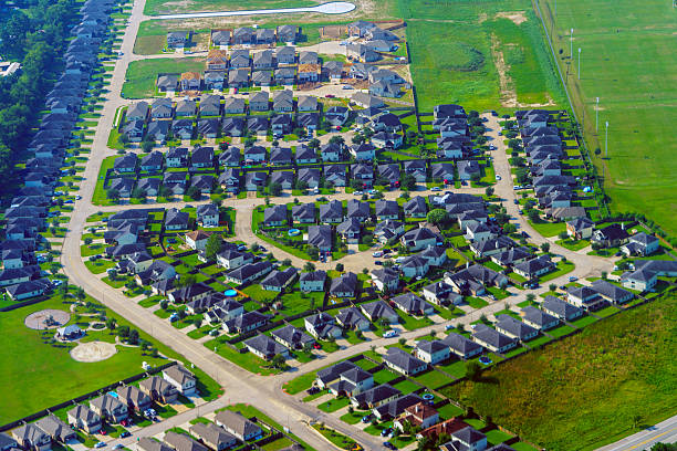 Sky view of Houston Community stock photo