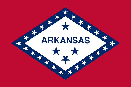 Arkansas flag, US State Flag, USA