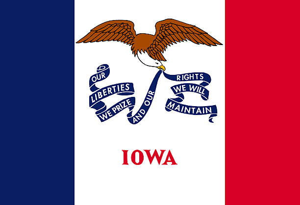 Iowa flag Iowa flag, US State Flag, USA iowa flag stock pictures, royalty-free photos & images