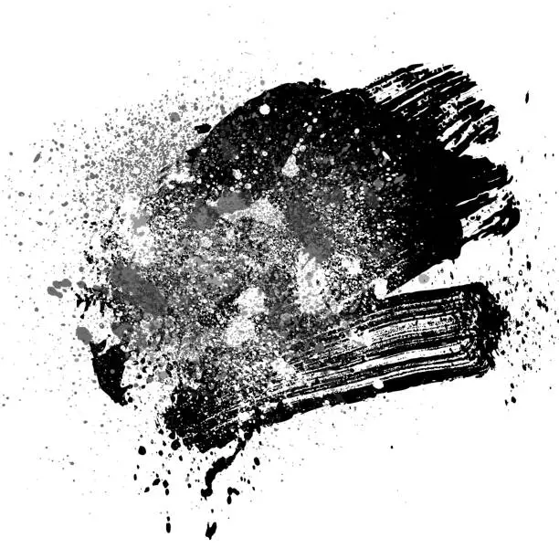 Vector illustration of brushstroke black