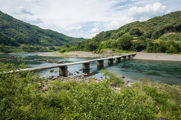 istock Nagaoi Low Water Crossing (Kochi Prefecture Shimanto) in Japan 599107718
