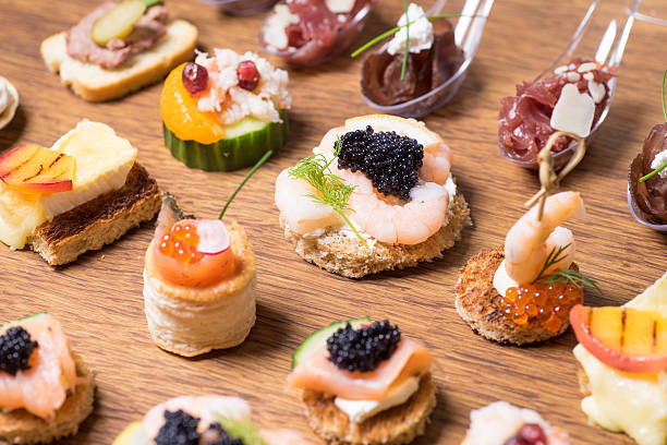 istock Exquisite selection of luxury appetizer 599109858