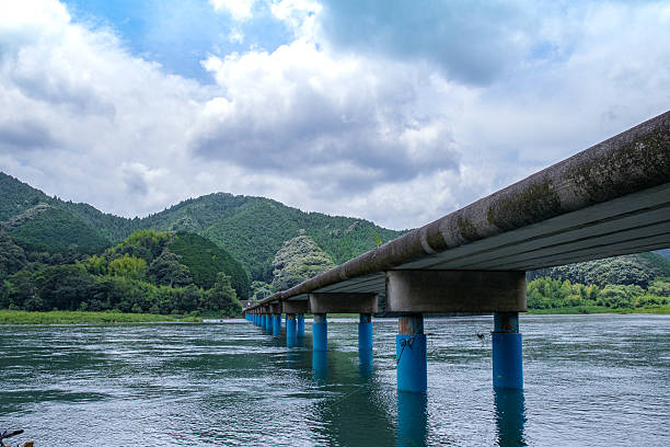 istock Sata Low Water Crossing (Kochi Prefecture Shimanto) in Japan 599110528