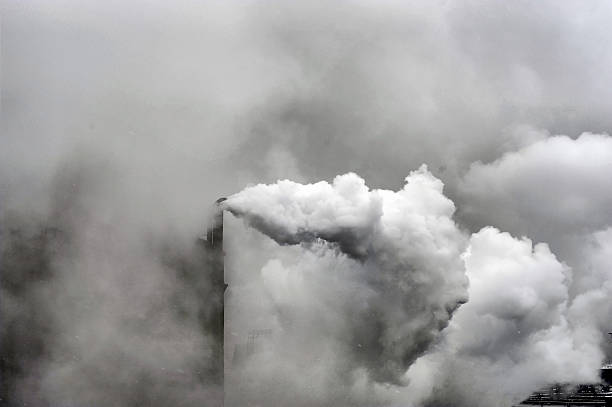 istock Smoke of heavy industry is highlighted 599110772