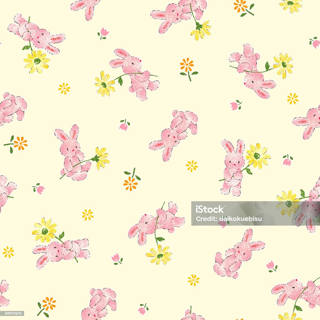 Upright Rabbit Pattern Rabbit Pattern Stock Illustration - Download Image Now - Animal, Animal ...
