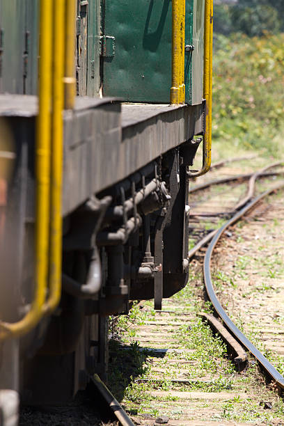 Nilgiri Mountain Railway. Tamil Nadu, India. Blue train. Unesco heritage. Narrow-gauge. Part of coach in motion